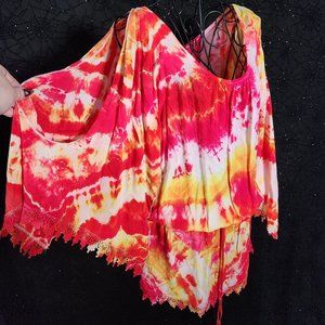 custom ice tie dyed mini dress or tunic